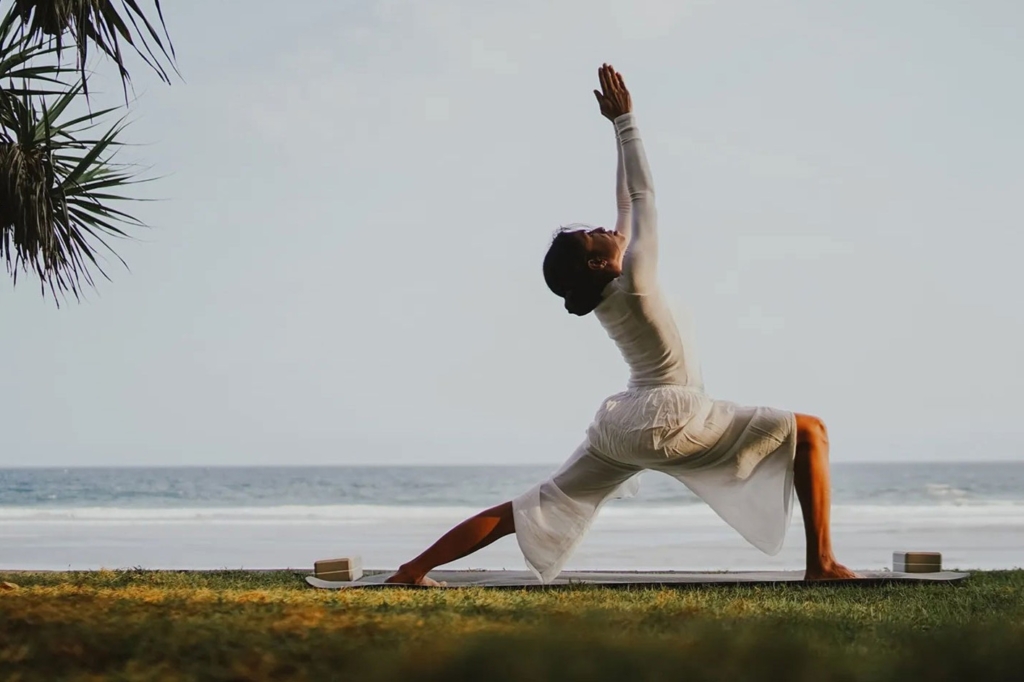 Yoga and meditation session as part of the Healing Journey package at Kelapa Retreat and Spa, Bali